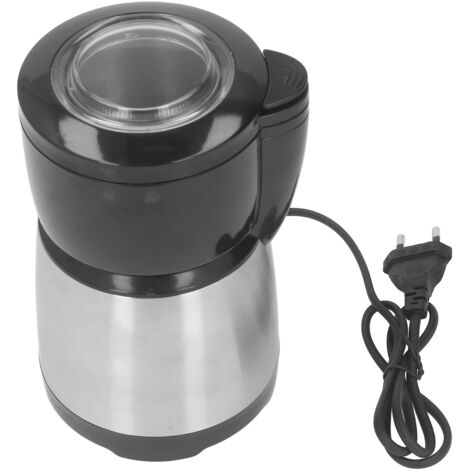 Elektrische Kaffeemühle (200 W) mit Edelstahlklingen für Bohnen und Gewürze, 220-V-EU-Stecker