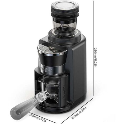 Elektrische Kaffeemühle mit Digitalanzeige, 31 einstellbaren Mahlgraden und Speicherfunktion für Espresso, Mokka und türkischen Kaffee