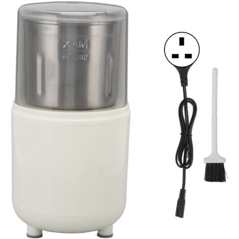 Elektrische Kaffeemühle und Gewürzmühle aus Edelstahl für die heimische Küche – UK-Stecker 250 V