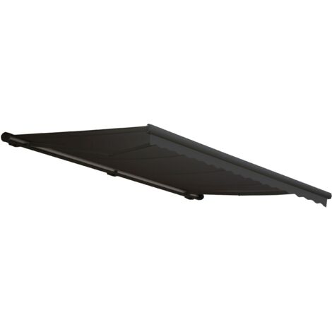 Elektrische Kassetten-Markise HHG-307, Vollkassette Volant 5x3m Polyester Anthrazit, anthrazit