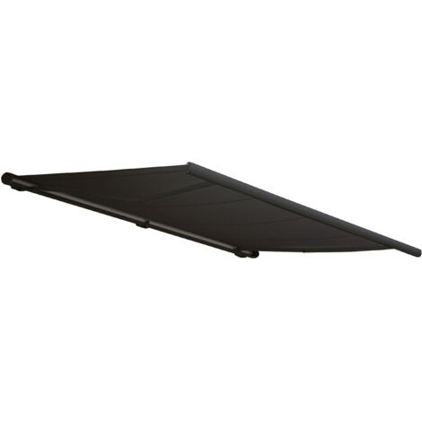 Elektrische Kassettenmarkise HHG-432, Markise Vollkassette 4x3m Polyester anthrazit, Rahmen anthrazit