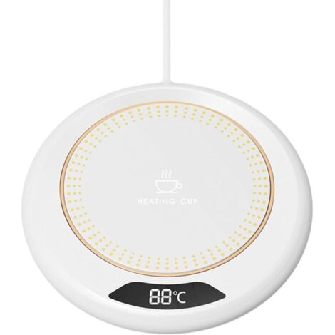 Elektrische koffiewarmer, USB-aansluiting, houdt uw drankje overal warm, energiezuinig (wit)