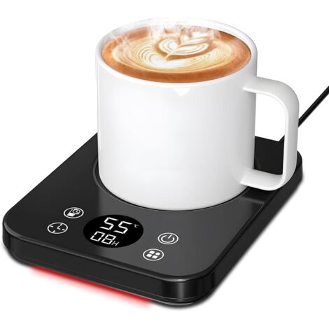 Elektrische kopjeswarmer voor op kantoor, met 9 temperatuurinstellingen, elektrische koffiewarmer met automatische uitschakeling na 8 uur voor het verwarmen van koffie, melk en kaarsen.