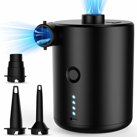 Elektrische Luftpumpe, tragbare Batteriepumpe: kleiner elektrischer Kompressor, elektrische Pumpe, Mini-USB-elektrische Luftpumpe mit 4000 mAh, wiederaufladbar, für Schwimmbad, Camping, aufblasbare Ma