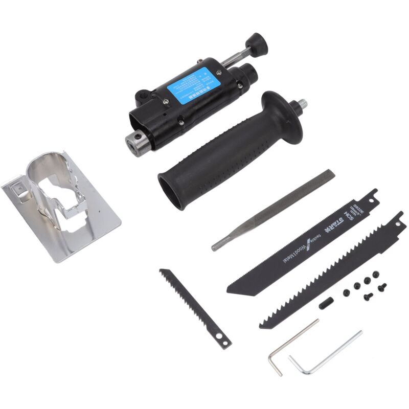 Image of Elektrische Säbelsäge, tragbare elektrische Bohrsäge mit Verriegelungsknopf zum Schneiden von Holz.