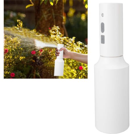 Elektrische Wasserflasche für den Garten, 750 ml, USB-wiederaufladbar, automatischer Pflanzensprüher, tragbar für drinnen und draußen, ABS, 438 g, 2000 mAh