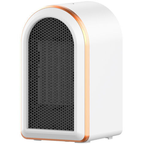 Elektrische Zusatzheizung, PTC Keramik Heizlüfter 1200 W mit Thermostat, 2 Temperatureinstellungen, Geeignet für Wohnzimmer, Schlafzimmer, Büro (Weiß)
