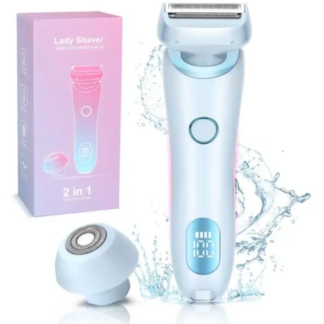 Elektrischer 2-in-1-Epilierer für Frauen, Rasierer für Arme, Beine und Gesicht, wiederaufladbarer und kabelloser Intimrasierer für den täglichen Gebrauch