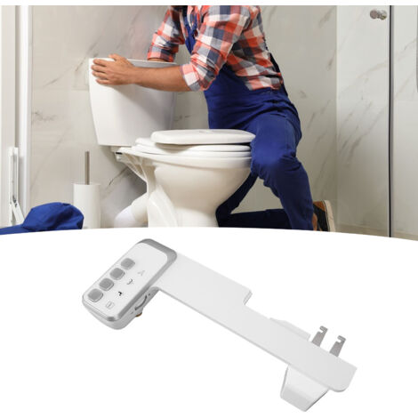 Elektrischer Bidetaufsatz, kompaktes ABS, Doppeldüse, einstellbarer Hydraulikdruck, Schnellverschluss, Menstruationshygiene, Comfort Pro