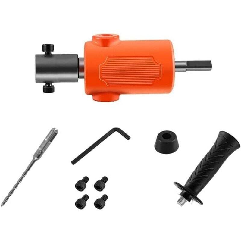 Image of Elektrischer Bohrhammer – Robuster, tragbarer elektrischer Bohrmaschinenadapter für die Werkstatt
