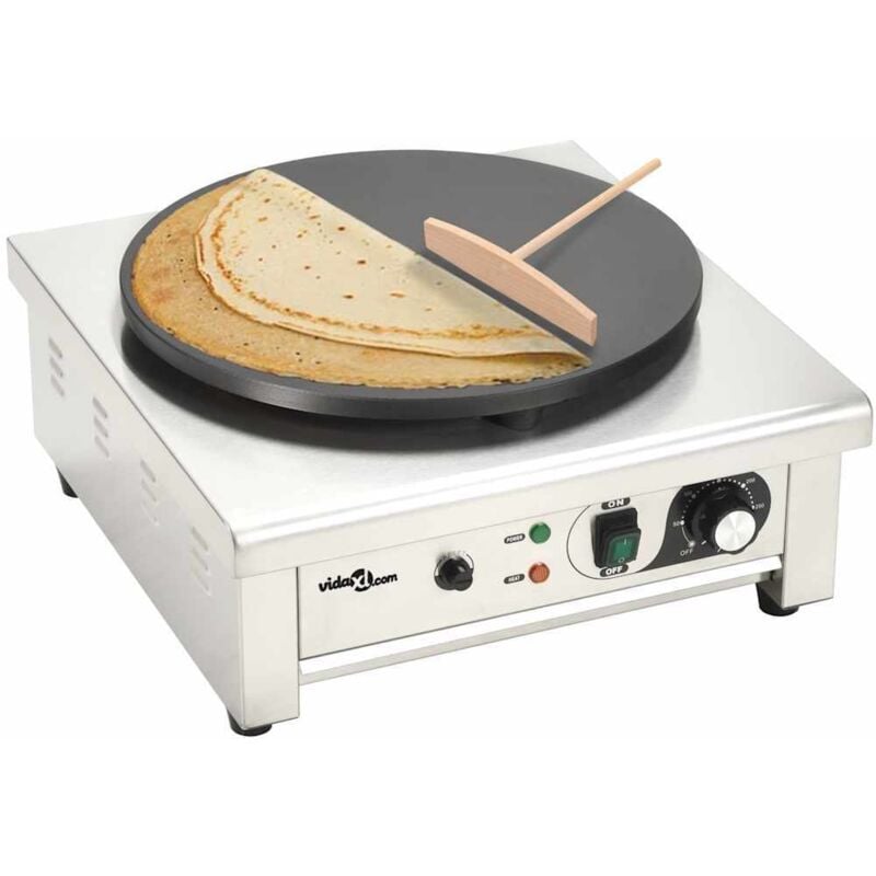 Elektrischer Crepe-Maker mit ausziehbarem Tablett 40 cm 3000 w - Vidaxl