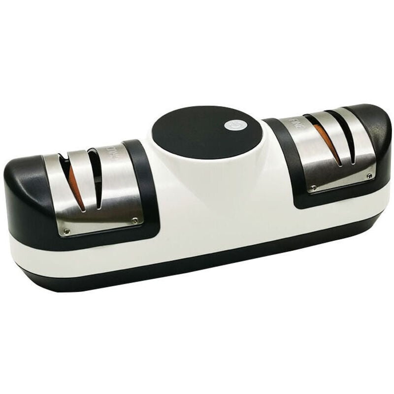Image of Elektrischer Doppelkopf-Messerschärfer, multifunktionaler Messerschärfer für den Haushalt