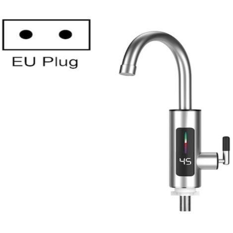 Elektrischer Durchlauferhitzer aus Edelstahl für die Küche, heizt in 3 Sekunden auf, geeignet für Warm- und Kaltwasser, tanklos, einfache Installation