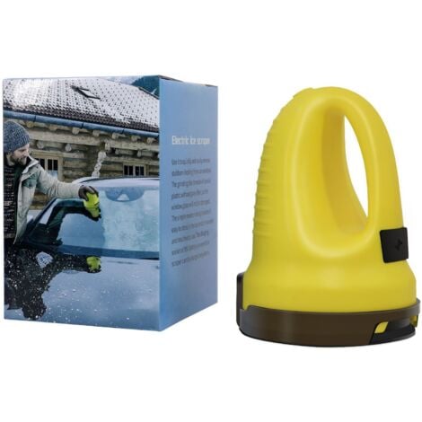 ENSOLEILLE Elektrischer Eiskratzer, Windschutzscheiben-Schneeräumwerkzeug, Auto-Defroster, Multifunktions-Gelb