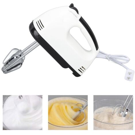 Elektrischer Handmixer mit 150 W, 7 Geschwindigkeitsstufen und 4 Zubehörteilen (ABS & Edelstahl) – Kompakt und ergonomisch zum Backen
