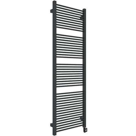 Elektrischer Handtuchheizkörper - Schwarz - Höhe 1335mm Breite 430mm - 600 Watt - MIK1335/430E8N