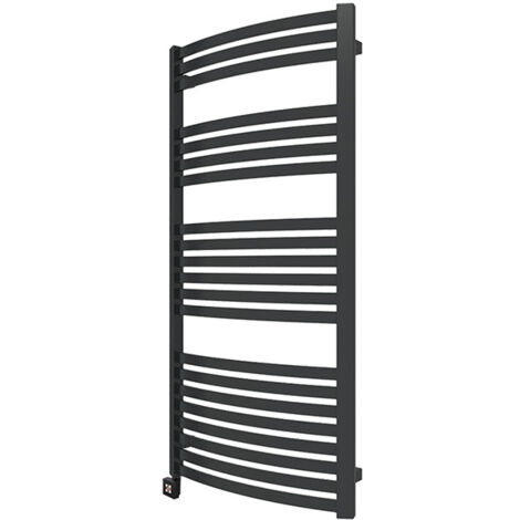 Elektrischer Handtuchheizkörper - Schwarz - Höhe 860mm Breite 500mm - 400 Watt - DEX860/500E1N