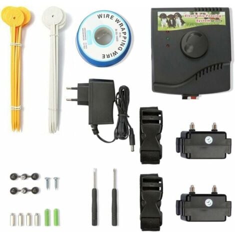 XVX Elektrischer Hundezaun mit 2 Halsbändern: Fluchthalsbänder für effektives Training