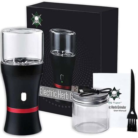Elektrischer Kräutergrinder, USB-aufladbar, 2er-Pack, 50 g (1,7 oz) Glasbehälter für Kräuter – Ideal für den täglichen Gebrauch