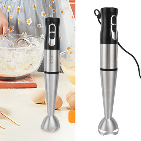 Elektrischer Küchenmixer (manuell), ABS und Edelstahl, 800 W, zwei Geschwindigkeitsstufen, ideal für Pürees und Smoothies