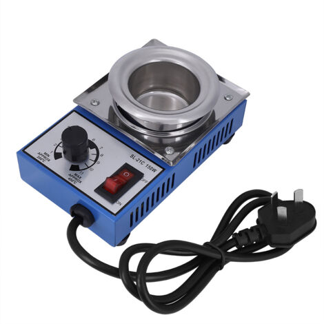 Elektrischer Löttopf 150W 220V, 50mm Entlötbad, Einstellbare Temperatur bis zu 450°C, Modell ST-21C für präzise Elektronikarbeiten.
