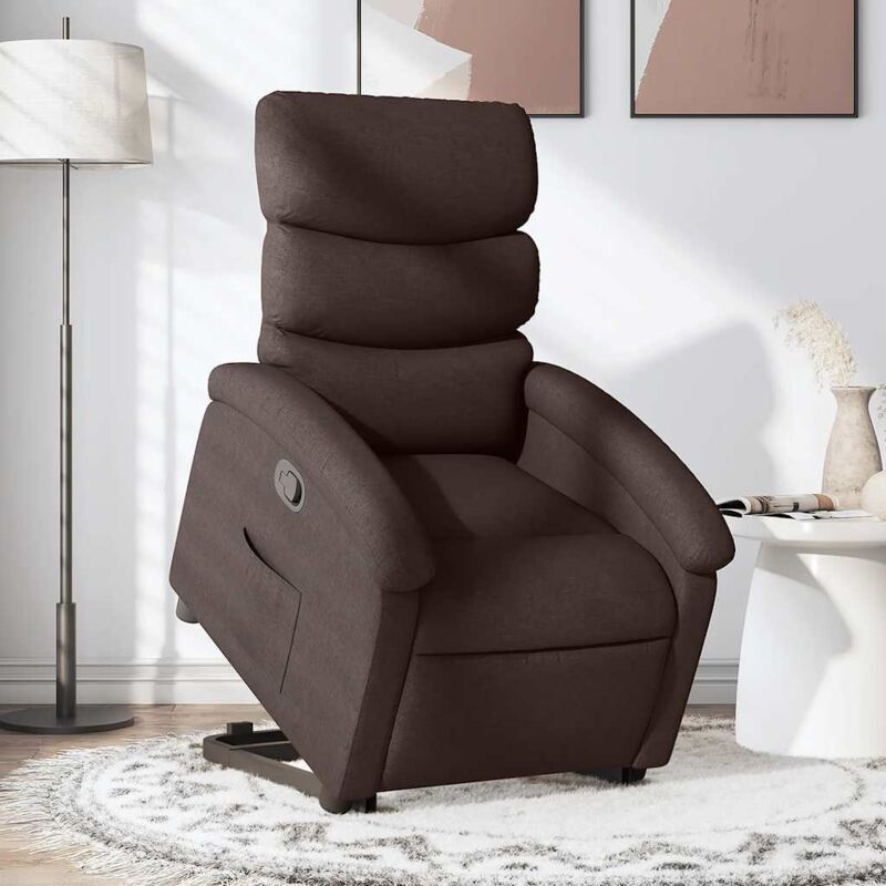 Relaxsessel Mit Aufstehhilfe Dunkelbraun Stoff Vidaxl