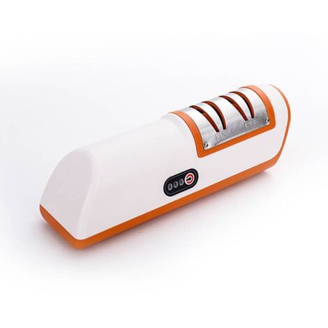 Elektrischer Messerschärfer, Messerschärfer aus Edelstahl, USB-wiederaufladbarer elektrischer Messerschärfer, automatische Anpassung für schnelles Schärfen