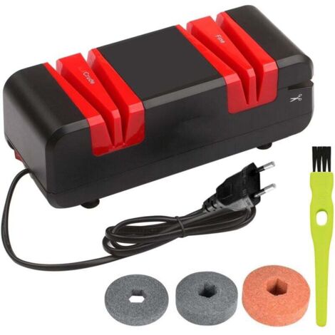 Elektrischer Messerschärfer, professioneller Messerschärfer, Diamantbeschichtung, rutschfeste Basis, 3-in-1-Küchenmesserschärfer