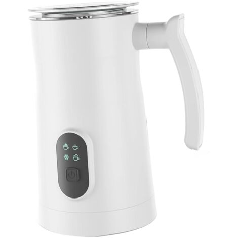 Elektrischer Milchaufschäumer, Edelstahl 304, 400 W, 4 Funktionen, 350 ml Fassungsvermögen, leiser Betrieb (49 dB), 100–160 ml Fassungsvermögen