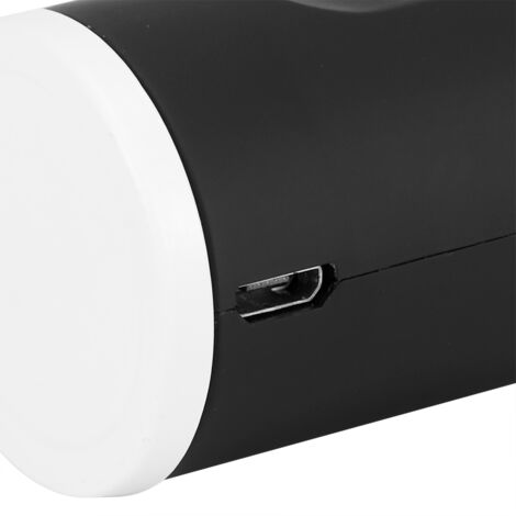 Elektrischer Milchmixer mit USB-Anschluss, 3 Geschwindigkeitsstufen und 2 Edelstahl-Schneebesen, Schwarz, 28 cm, tragbar
