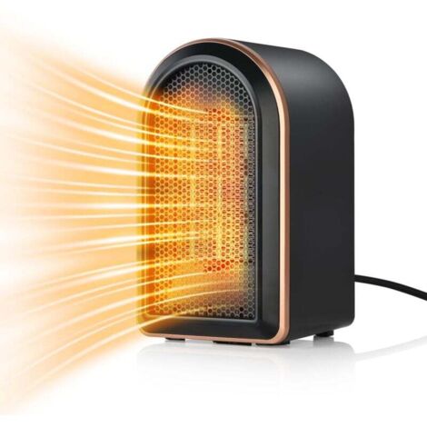 Elektrischer Raumheizer, 1200 W PTC-Keramikheizer mit Thermostat, energieeffiziente Heizlüfter für den Heimgebrauch, Kippschutz