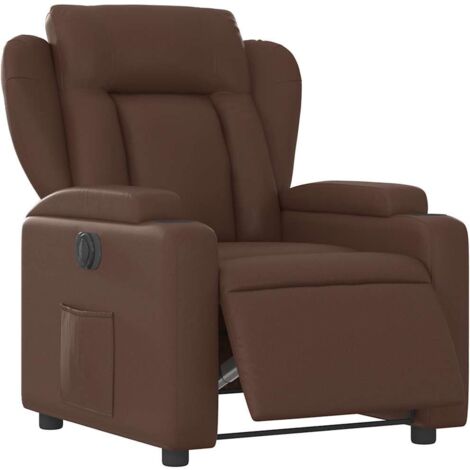 Elektrischer Relaxsessel Braun Kunstleder vidaXL137659