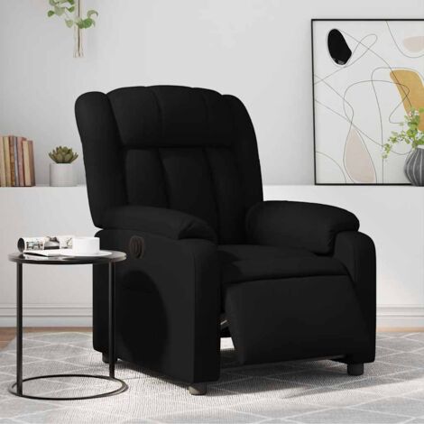 Elektrischer Relaxsessel Schwarz Kunstleder