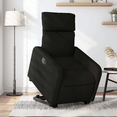 Elektrischer Relaxsessel Schwarz Stoff