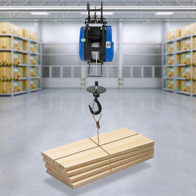 Image of Elektrischer Seilkran, Elektroheber 30m, 1500W, Motorkran, Kupfermotor, mit Fernbedienung