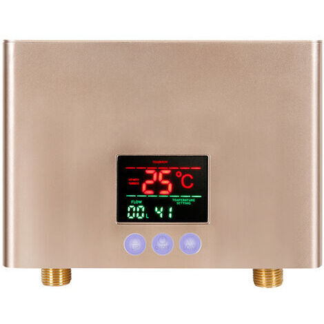 Elektrischer Sofort-Warmwasserbereiter, intelligenter Mini-Inverter-Thermostat, kleiner Warmwasserbereiter, Touch-Steuerung + große Farbbildschirm-Fernbedienung, 3000 W, europäischer Standard, 220 V, 
