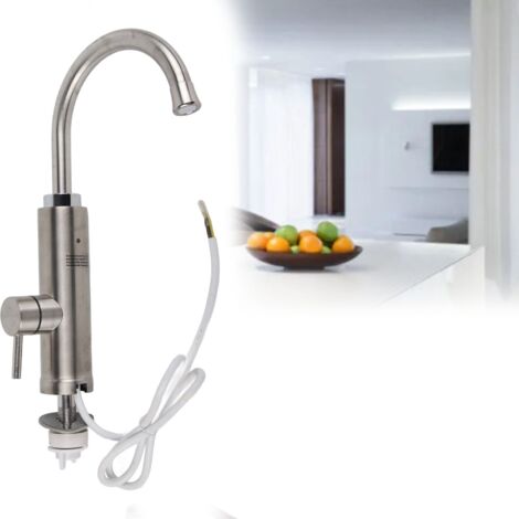 Elektrischer Sofort-Wasserhahn – Elektrischer Küchenwasserhahn mit Heiß-/Kaltwasserfunktion und Heizelement aus Edelstahl 304, einfache Installation und präzise Steuerung
