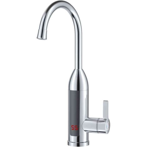 Elektrischer Sofort-Wasserhahn für den Hausgebrauch, ein kleines Schmuckstück für Küche und Bad, Warm- und Kaltwasser, elektrischer Edelstahl-Doppelwasserhahn