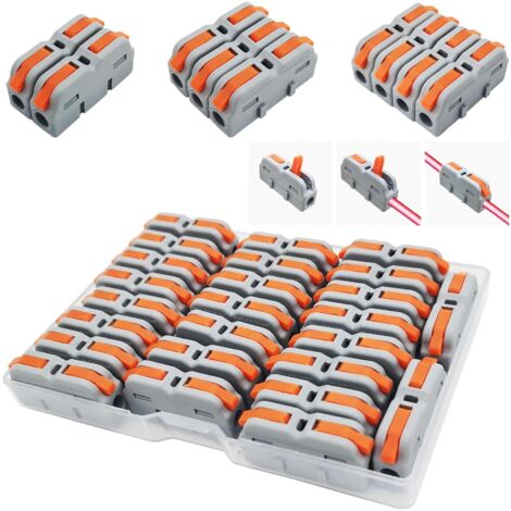 Elektrischer Steckverbinder, SPL-1M Klemmenblock, Mini-Klemmenblock, Hebelmutter-Drahtverbinder, frei kombinierbar (25 Stück)