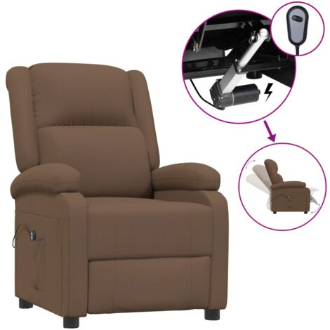 Elektrischer TV-Sessel Braun Stoff