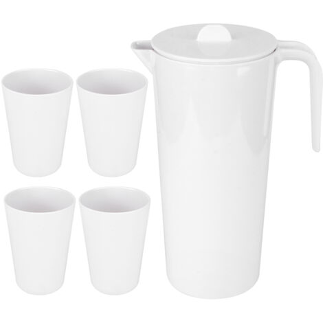Elektrischer Wasserkocher mit großem Fassungsvermögen (1700 ml) und 4 Tassen für die Küche zu Hause und das Restaurant