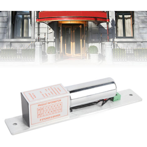 Elektrisches 12-V-Fallriegelschloss aus Aluminium mit Magnetverriegelung für die Zutrittskontrolle – Edelstahlstange, Abmessungen 200 x 41 x 131 mm, 500.000 Zyklen