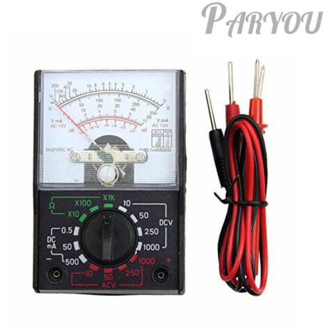 Elektrisches Analogmultimeter AC/DC Strom OHM Dezibel Spannung Voltmeter Amperemeter mit Messleitungen