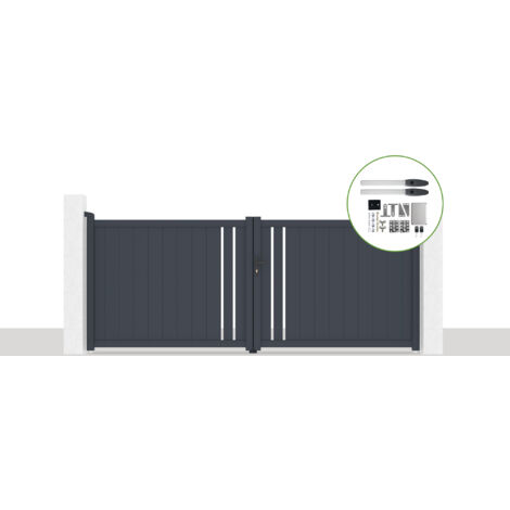 Elektrisches Flügeltor 3,5x1,4m GIONA + Motorisierung HICKER B200