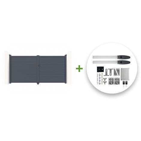 Elektrisches Flügeltor 3m5 EIGER 350 x 180 cm + Motorisierung HICKER B200