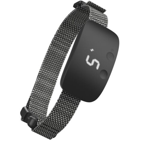 elektrisches Halsband, Anti-Bell-Halsband, batteriebetrieben, reflektierendes Band, taktile Tasten, wasser- und staubabweisend, für kleine und große Hunde, 7 Stufen, Ton, Schock, Vibration, schwarz