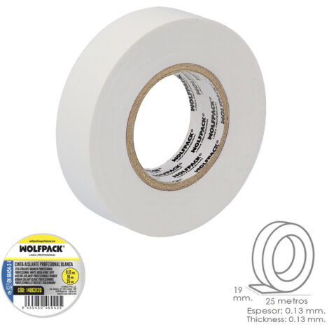 Elektrisches Isolierband wolfpack linea 25m 19mm weiß