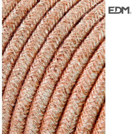 Elektrisches kabel edm tubular beige 5 meter 0 75 mm²