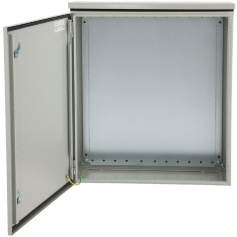 Elektrisches Mophorn-Gehäuse, 61 x 61 x 30 cm, UL-zertifiziert, NEMA 4, IP65, wasserdicht und staubdicht, kaltgewalzter Verbindungskasten aus Kohlenstoffstahl mit Scharnier und Regenhaube
