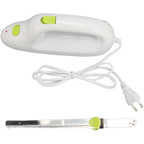 Elektrisches Tranchiermesser mit Wellenschliff für gefrorenes Fleisch, Gemüse, Obst und Brot – 220–240 V, EU-Stecker